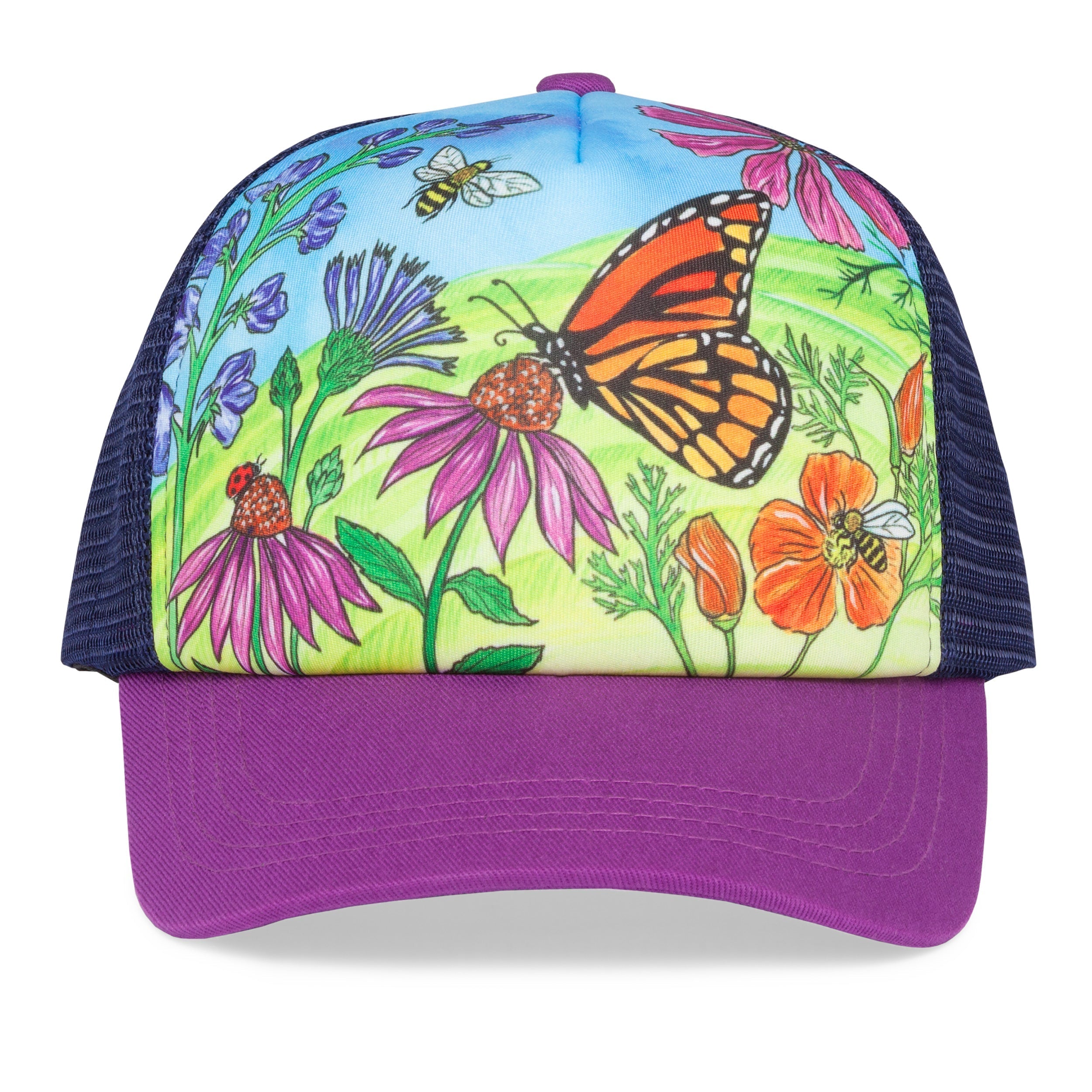 Kids' Butterfly and Bees Trucker J9