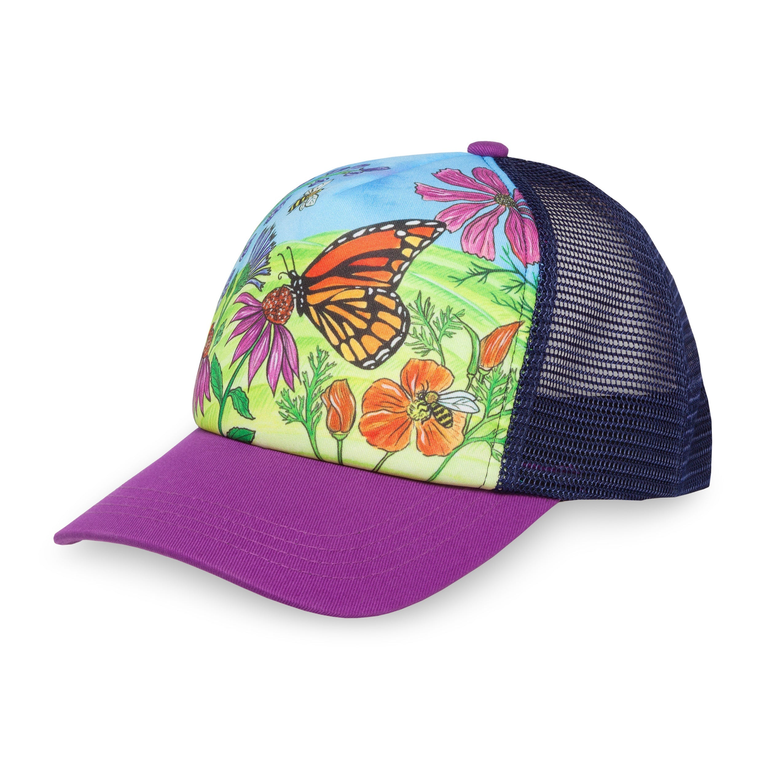 Kids' Butterfly and Bees Trucker J9