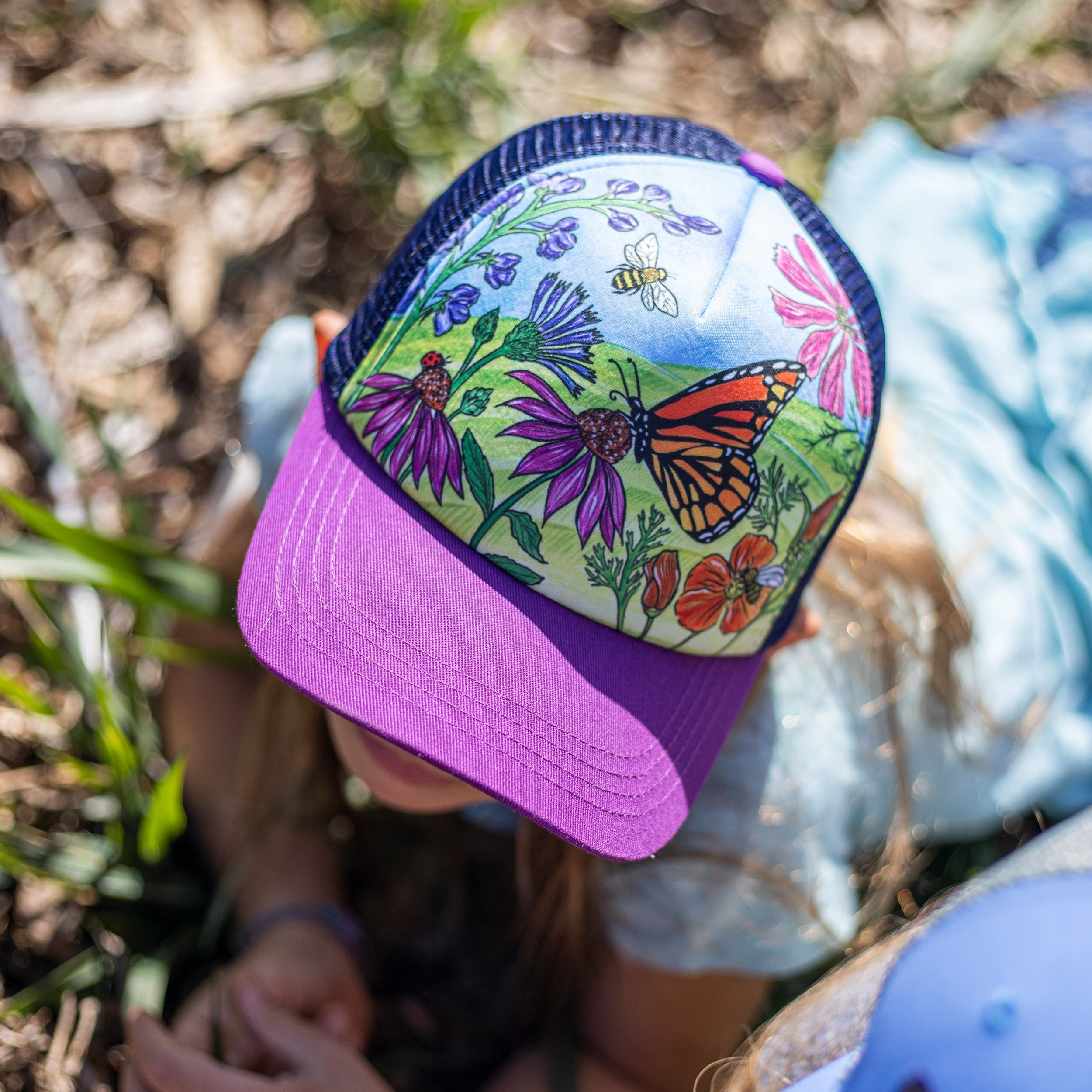 Kids' Butterfly and Bees Trucker J9